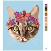 Malowanie po numerach - KOT I KWIATOWA KORONA