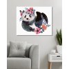 Malowanie po numerach - PANDA Z KWIATAMI