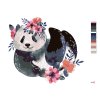 Malowanie po numerach - PANDA Z KWIATAMI