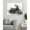 Malowanie po numerach - MOTOCYKL NA SZARYM TLE