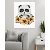 Malowanie po numerach - PANDA ZE SŁONECZNIKAMI