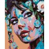 Malowanie po numerach - POP-ARTOWY PORTRET KOBIETY Z KWIATAMI