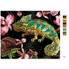 Malowanie po numerach - KAMELEON I ORCHIDEA
