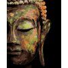 Malowanie po numerach - BUDDA NA CZARNYM TLE (Wariant płótno bez ramy, Rozmiar 40x50 cm)