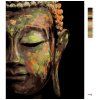 Malowanie po numerach - BUDDA NA CZARNYM TLE (Wariant płótno bez ramy, Rozmiar 40x50 cm)
