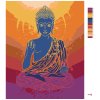 Malowanie po numerach - BUDDA NA POMARAŃCZOWYM TLE