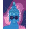Malowanie po numerach - NIEBIESKI BUDDA W TĘCZOWYCH OKULARACH