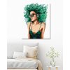 Malowanie po numerach - KOBIETA Z ZIELONYMI WŁOSAMI