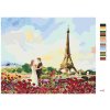 Malowanie po numerach - WIEŻA EIFFLA I RÓŻE