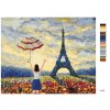 Malowanie po numerach - WIEŻA EIFFLA I KOBIETA Z PARASOLEM