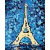 Malowanie po numerach - WIEŻA EIFFLA NA NIEBIESKIM TLE