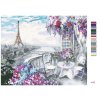 Malowanie po numerach - PARYŻ - KAWIARNIA POD WIEŻĄ EIFFLA LATEM
