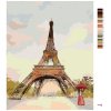 Malowanie po numerach - WIEŻA EIFFLA I KOBIETA Z CZERWONYM PARASOLEM