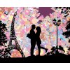 Malowanie po numerach - ABSTRAKCYJNA WIEŻA EIFFLA I ZAKOCHANI