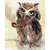 Malowanie po numerach - SOWA Z FAJKĄ