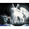 Malowanie po numerach - MAGICZNY BIAŁY JELEŃ W LESIE
