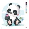 Malowanie po numerach - PANDA Z MOTYLEM