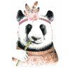 Malowanie po numerach - PANDA BOHO (Wariant płótno bez ramy, Rozmiar 40x50 cm)
