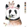 Malowanie po numerach - PANDA BOHO (Wariant płótno bez ramy, Rozmiar 40x50 cm)