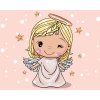 Malowanie po numerach - ROZKOSZNY ANIOŁEK Z BLOND WŁOSKAMI
