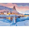 Malowanie po numerach - ZACHÓD SŁOŃCA NA SZCZYCIE HAMMARSKAFTET