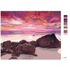 Malowanie po numerach - NADMORSKI KRAJOBRAZ I ZORZA WIECZORNA