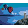 Malowanie po numerach - BALONY NA GORĄCE POWIETRZE W POBLIŻU LATARNI