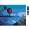 Malowanie po numerach - BALONY NA GORĄCE POWIETRZE W POBLIŻU LATARNI