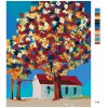 Malowanie po numerach - KOLOROWE DRZEWA I DOMEK