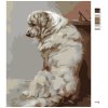 Malowanie po numerach - DUŻY BIAŁY PIES