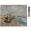 Malowanie po numerach - ŁODZIE RYBACKIE NA PLAŻY W SAINTES-MARIES-DE-LA-MER (VINCENT VAN GOGH)