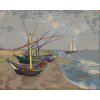 Malowanie po numerach - ŁODZIE RYBACKIE NA PLAŻY W SAINTES-MARIES-DE-LA-MER (VINCENT VAN GOGH)