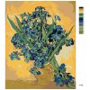Malowanie po numerach - WAZON Z IRYSAMI NA ŻÓŁTYM TLE (VINCENT VAN GOGH)