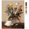 Malowanie po numerach - MARTWA NATURA Z KWIATAMI I FILIŻANKĄ (HENRI FANTIN-LATOUR)
