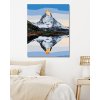Malowanie po numerach - GÓRA MATTERHORN I JEJ ODBICIE W JEZIORZE