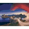 Malowanie po numerach - KRAJOBRAZ Z CZERWONYMI CHMURAMI