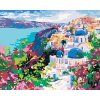 Malowanie po numerach - SANTORINI (Wariant płótno bez ramy, Rozmiar 40x50 cm)