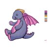 Malowanie po numerach - FIOLETOWY PLUSZOWY SMOK (SUE ELLEN BROWN)