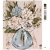 Malowanie po numerach - MARTWA NATURA - NIEBIESKO-BIAŁE KWIATY W WAZONIE (HALEY BUSH)