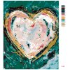 Malowanie po numerach - KOLOROWE SERCE NA ZIELONYM TLE (HALEY BUSH)