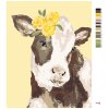 Malowanie po numerach - KROWA Z ŻÓŁTYM KWIATKIEM (HALEY BUSH)