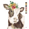 Malowanie po numerach - KROWA Z KWIATKIEM (HALEY BUSH)