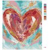 Malowanie po numerach - CZERWONE SERCE NA ZIELONYM TLE II (HALEY BUSH)