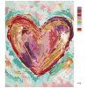 Malowanie po numerach - KOLOROWE SERCE NA ZIELONYM TLE II (HALEY BUSH)
