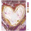 Malowanie po numerach - SERCE NA FIOLETOWYM TLE (HALEY BUSH)