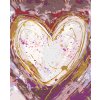 Malowanie po numerach - SERCE NA FIOLETOWYM TLE (HALEY BUSH)
