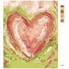 Malowanie po numerach - CZERWONE SERCE NA ZIELONYM TLE III (HALEY BUSH)