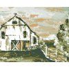 Malowanie po numerach - STODOŁA I PŁOT (HALEY BUSH) (Wariant płótno bez ramy, Rozmiar 40x50 cm)