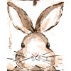 Malowanie po numerach - KRÓLIK NA BIAŁYM TLE (HALEY BUSH)