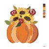 Malowanie po numerach - POMARAŃCZOWE DYNIE ZE SŁONECZNIKAMI (HALEY BUSH)